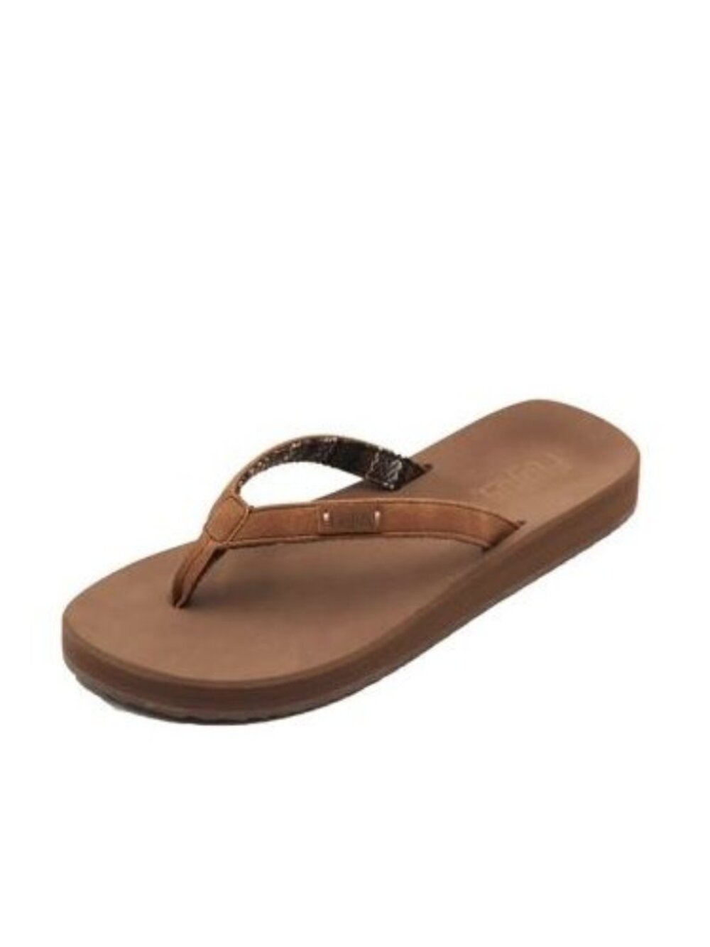 Flojos  Women's Billie Patch Logo Flip Flops  Tan Serape  Women Size 11    NEW